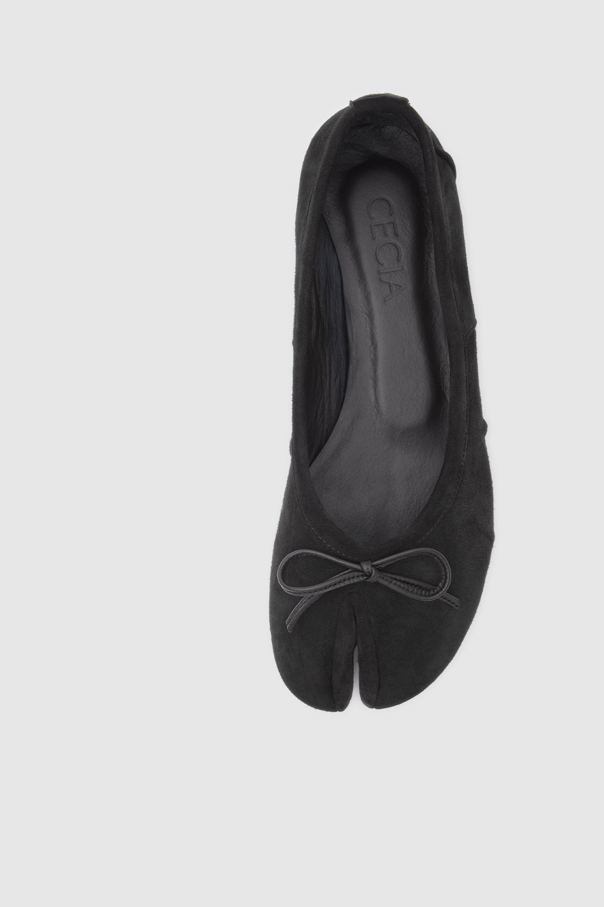 Tabi Ballet Flats Black Suede