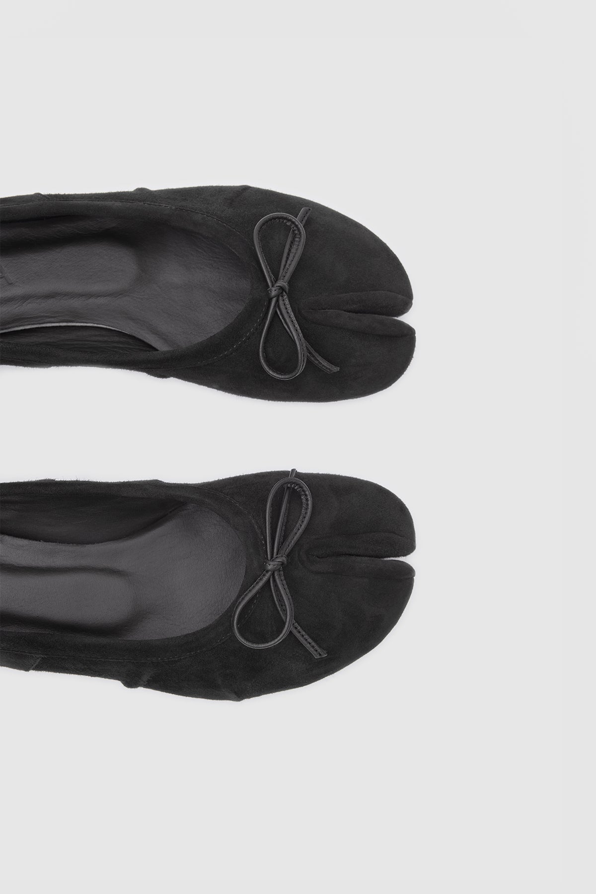 Tabi Ballet Flats Black Suede