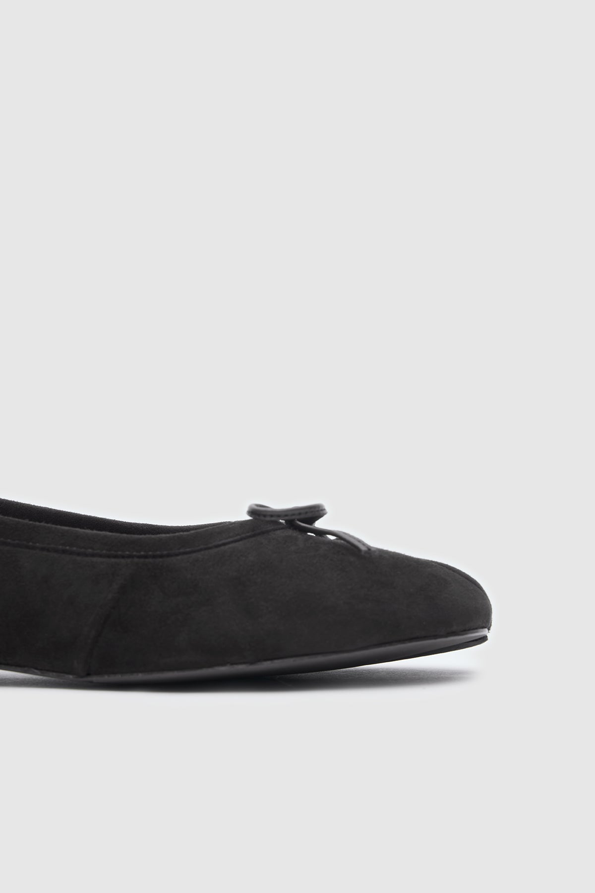 Tabi Ballet Flats Black Suede