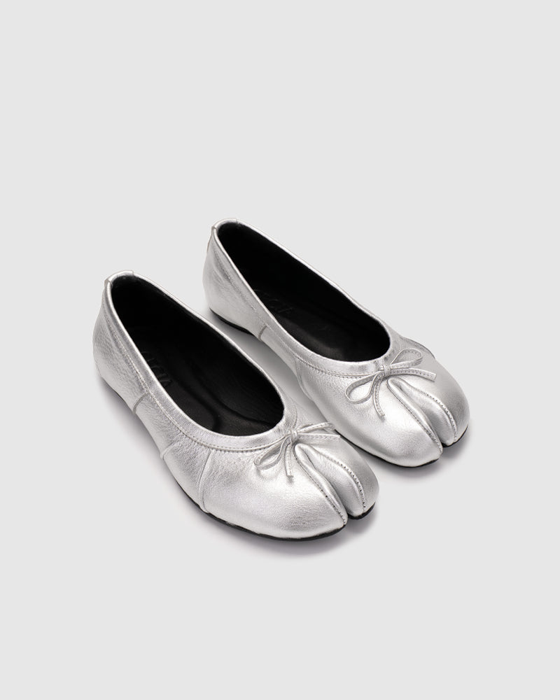 Tabi Ballet Flats Silver