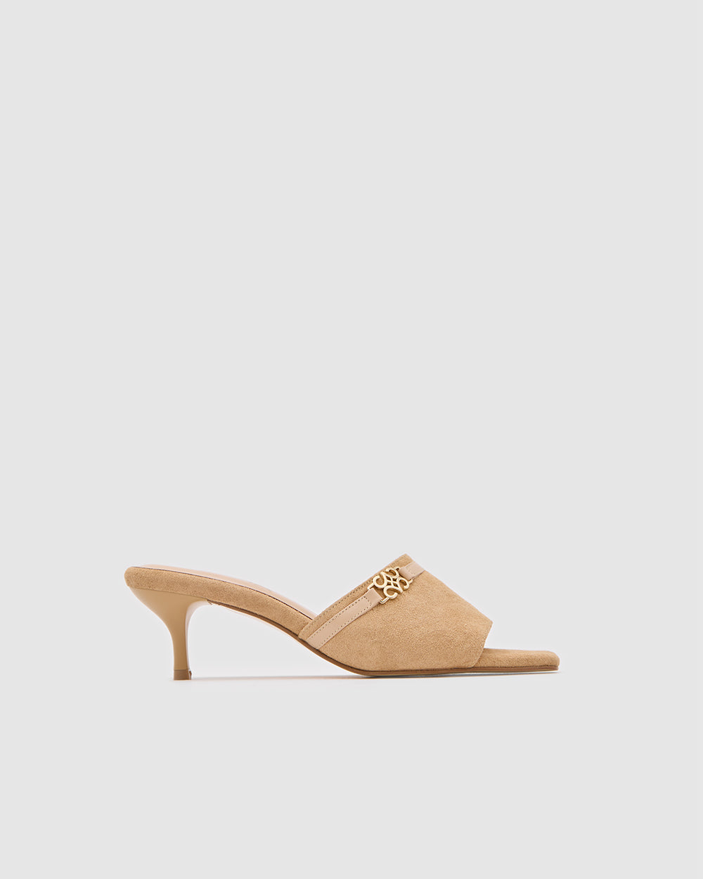 Isla Kitten Heels Beige Suede