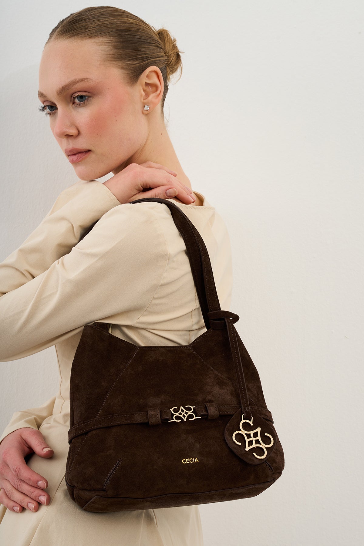 ARIES TOTE  Bitter Brown Suede
