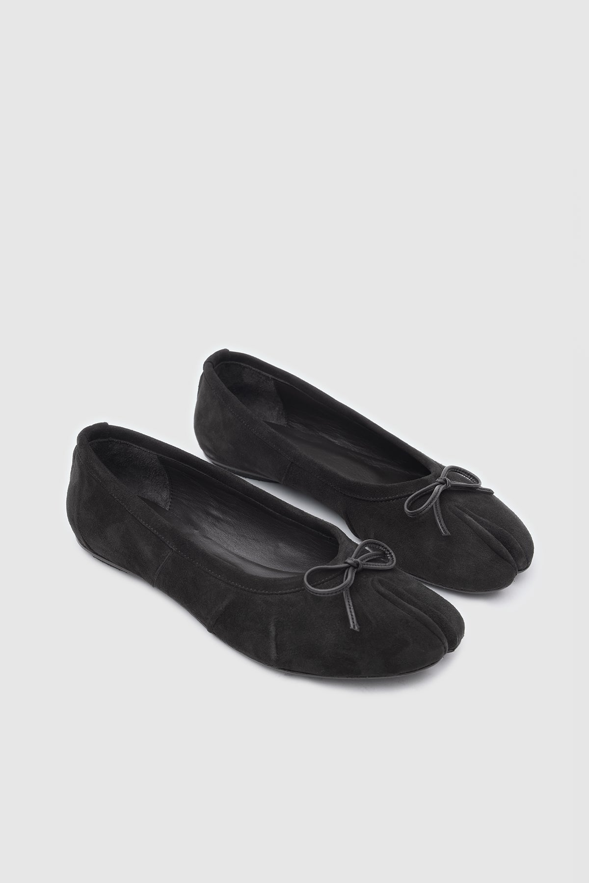 Tabi Ballet Flats Black Suede