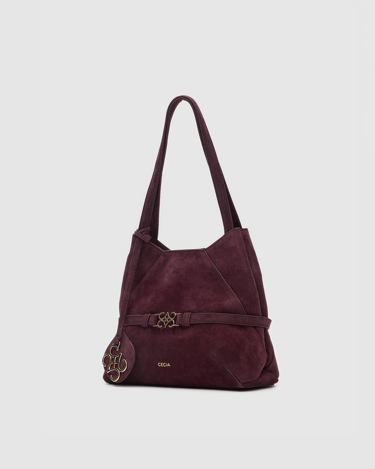 ARIES TOTE Merlot Suede