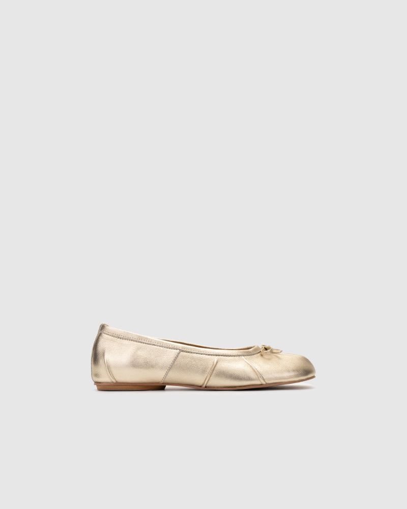 Tabi Ballet Flats Metallic Gold