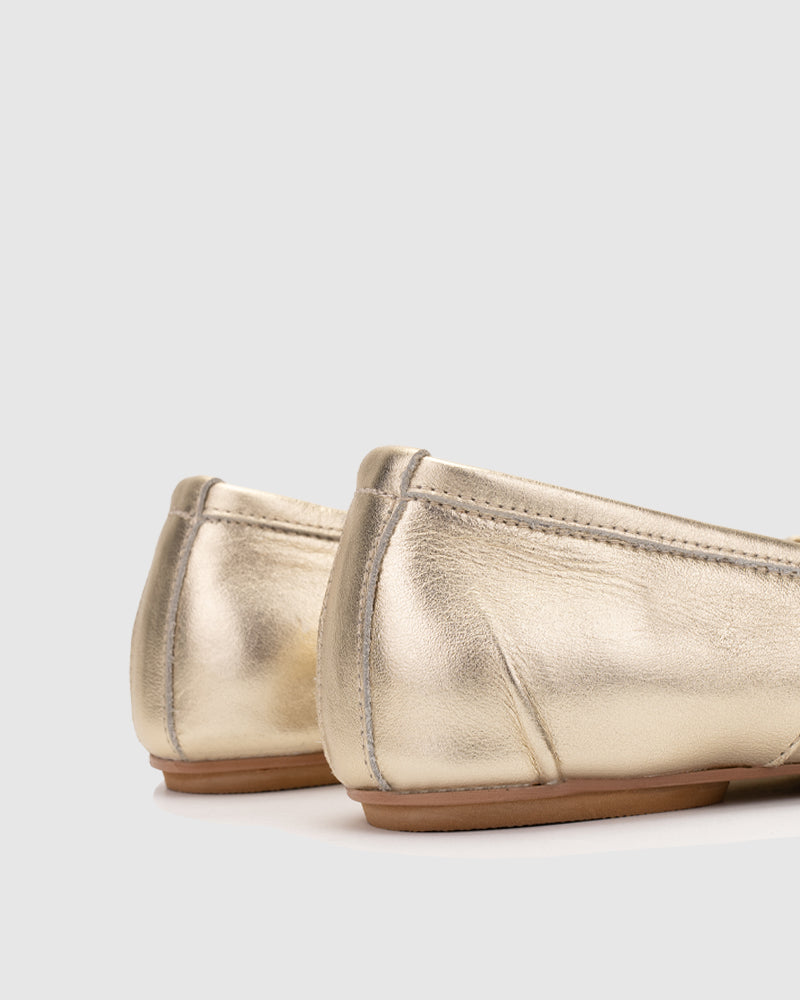 Tabi Ballet Flats Metallic Gold